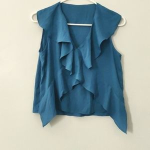 BLUE CHIFFON TANK TOP SIZE SMALL
